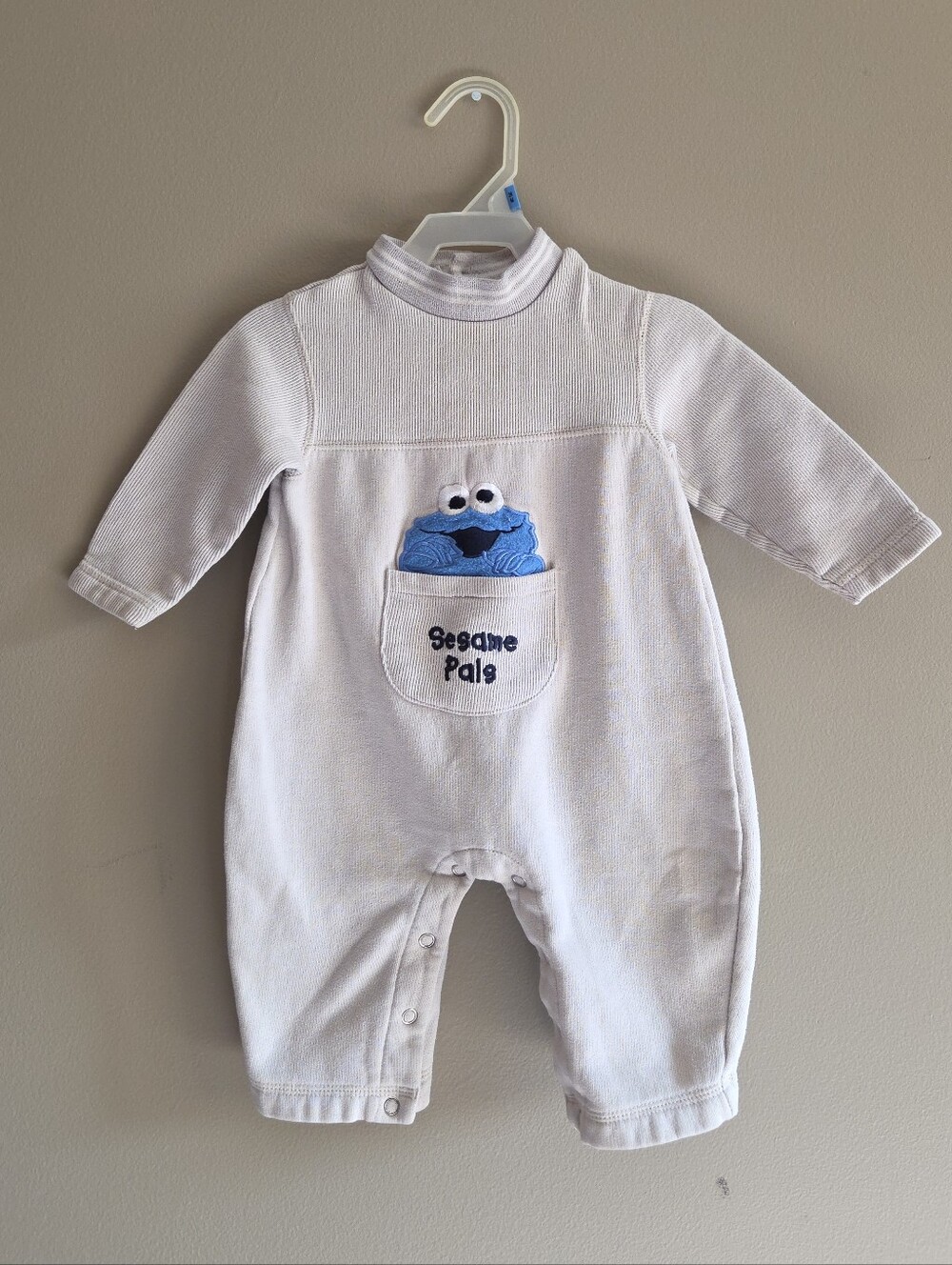 Vintage 90s sesame Street Cookie Monster Onesie